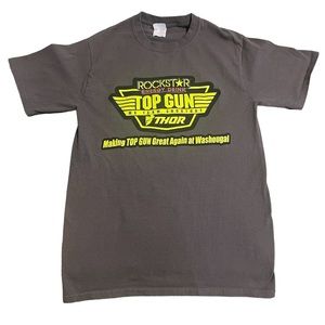 Rockstar Energy Drink Shirt Men Small Gray Casual‎ Short Sleeve Crew Neck Tee